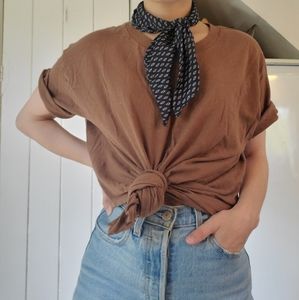 Vintage Oversized Earthy Brown Tee